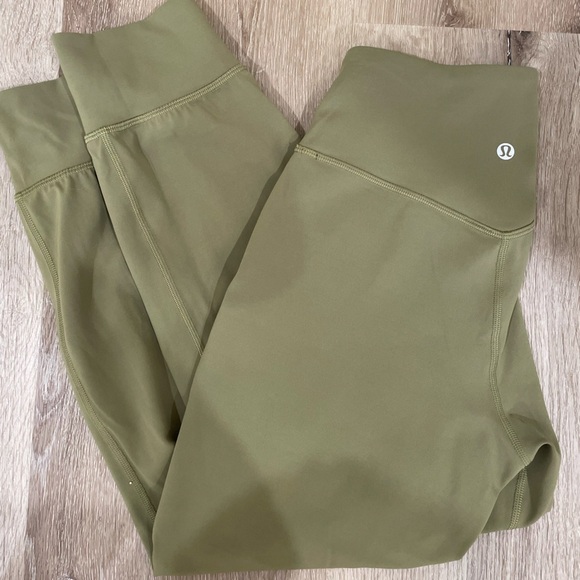 Lululemon Align Leggings High Rise Women’s Jogger Cropped Green Yoga Pants - Picture 15 of 16